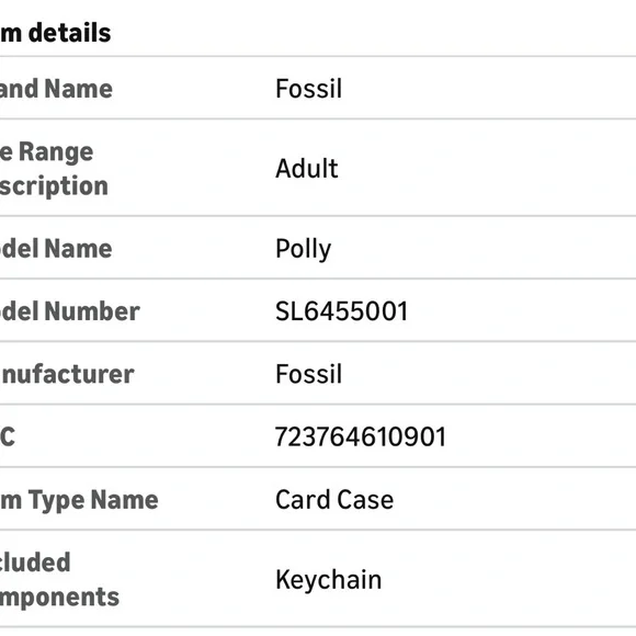 Fossil Black Leather Card Holder Wallet - Picture 7 of 8